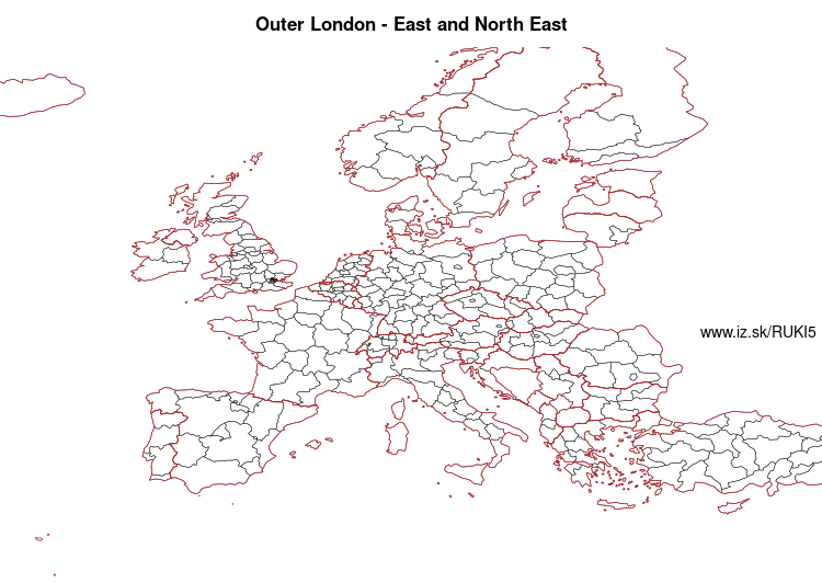 mapka Outer London – East and North East UKI5