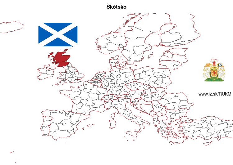 mapka Škótsko UKM