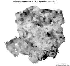 unemployment share in V4 akt/lau2-unemployment-share-v4