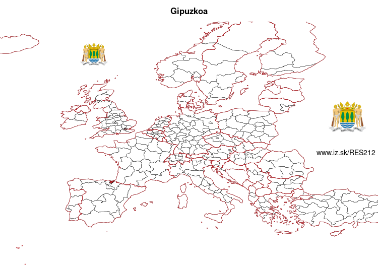 map of Gipuzkoa ES212